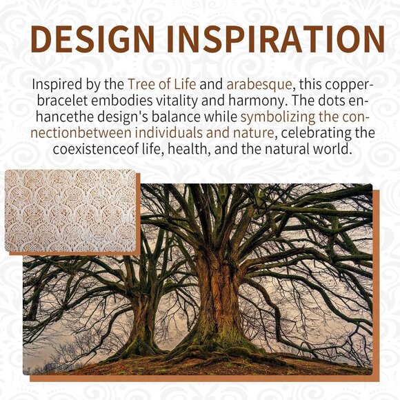 Elegant Adjustable Cuff Bracelet with 3500 Gauss Magnets - Vintage Floral Design - Picture 7 of 8